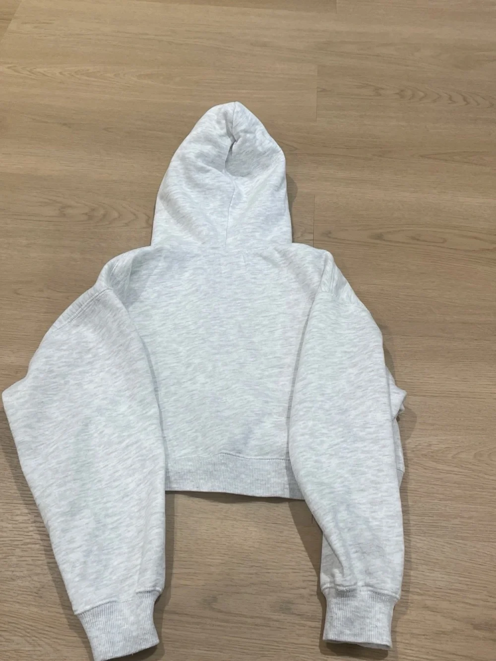 Zara Gray Hooded Zip-Up Jacket with PARIS Graphic
